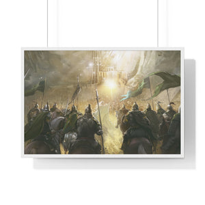 BATTLE OF HELM'S DEEP FRAMED POSTER BATTLE OF HELM'S DEEP FRAMED POSTER