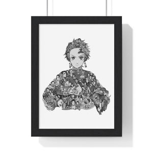 TANRJIO BLACK & WHITE FRAMED POSTER TANRJIO BLACK & WHITE FRAMED POSTER