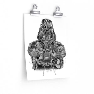 DARTH VADER BLACK & WHITE POSTER DARTH VADER BLACK & WHITE POSTER