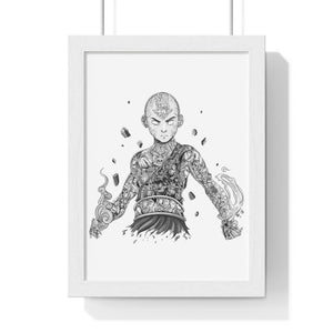 AANG BLACK & WHITE FRAMED POSTER AANG BLACK & WHITE FRAMED POSTER