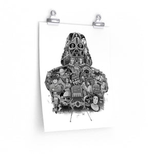 DARTH VADER BLACK & WHITE POSTER DARTH VADER BLACK & WHITE POSTER