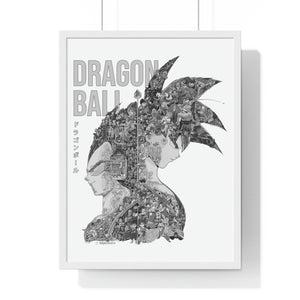 GOKU VEGETA BLACK & WHITE FRAMED POSTER GOKU VEGETA BLACK & WHITE FRAMED POSTER
