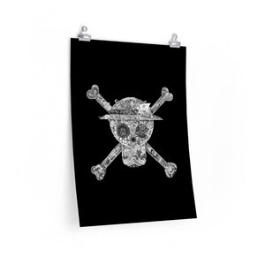 MUGIWARA JOLLY ROGER BLACK & WHITE POSTER MUGIWARA JOLLY ROGER BLACK & WHITE POSTER