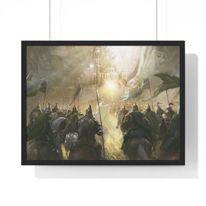 BATTLE OF HELM'S DEEP FRAMED POSTER BATTLE OF HELM'S DEEP FRAMED POSTER