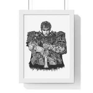 GUTS BLACK & WHITE FRAMED POSTER GUTS BLACK & WHITE FRAMED POSTER