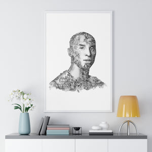 KOBE BRYANT BLACK & WHITE FRAMED POSTER KOBE BRYANT BLACK & WHITE FRAMED POSTER