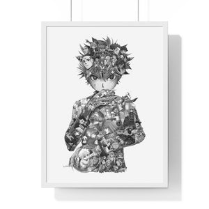 KILLUA BLACK & WHITE FRAMED POSTER KILLUA BLACK & WHITE FRAMED POSTER