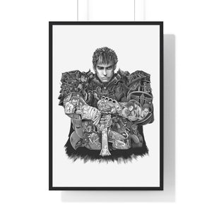 GUTS BLACK & WHITE FRAMED POSTER GUTS BLACK & WHITE FRAMED POSTER