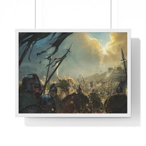 BATTLE OF THE PELENNOR FIELDS FRAMED POSTER BATTLE OF THE PELENNOR FIELDS FRAMED POSTER