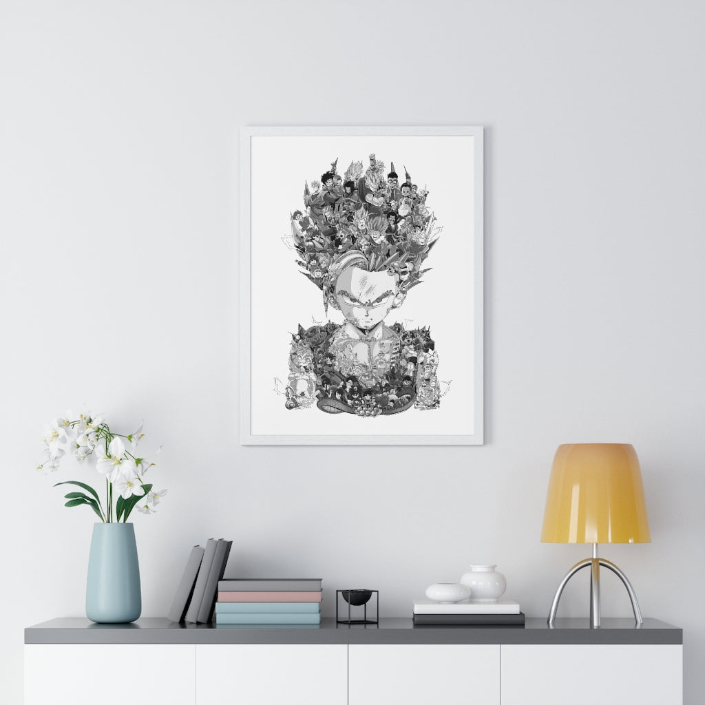 GOHAN BLACK & WHITE FRAMED POSTER GOHAN BLACK & WHITE FRAMED POSTER
