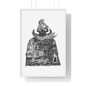 SANJI BLACK & WHITE FRAMED POSTER SANJI BLACK & WHITE FRAMED POSTER