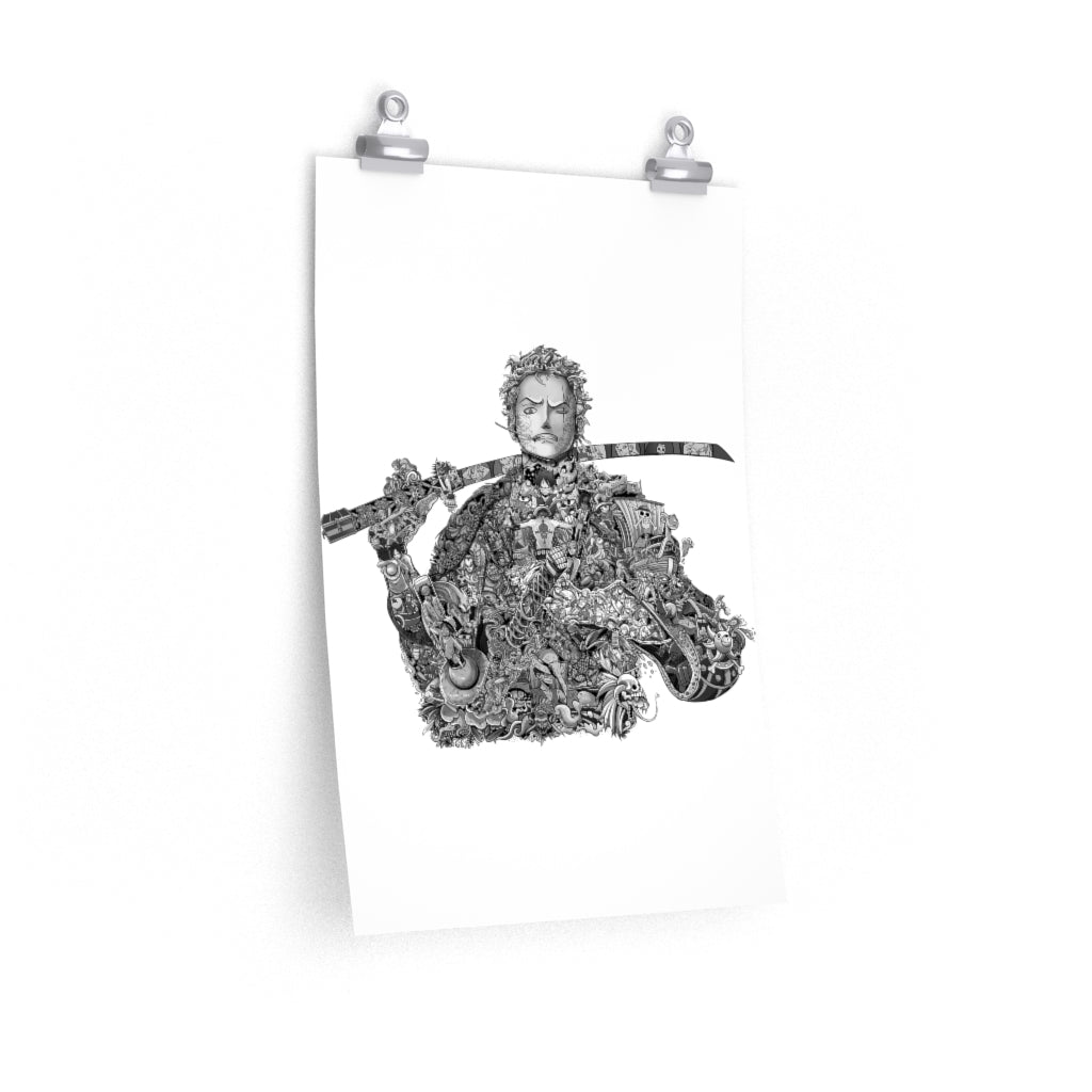 ZORO BLACK & WHITE POSTER