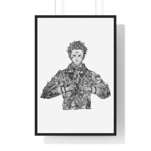 SUKUNA BLACK & WHITE FRAMED POSTER SUKUNA BLACK & WHITE FRAMED POSTER