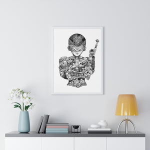 FRIEZA BLACK & WHITE FRAMED POSTER FRIEZA BLACK & WHITE FRAMED POSTER