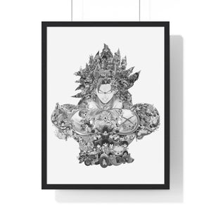 BROLY BLACK & WHITE FRAMED POSTER BROLY BLACK & WHITE FRAMED POSTER