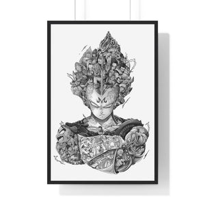 VEGETA BLACK & WHITE FRAMED POSTER VEGETA BLACK & WHITE FRAMED POSTER