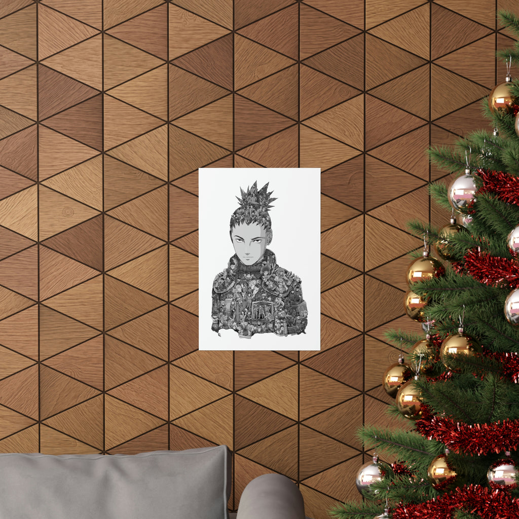 SHIKAMARU BLACK & WHITE POSTER SHIKAMARU BLACK & WHITE POSTER