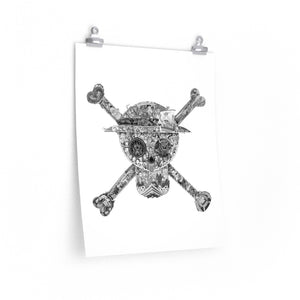 MUGIWARA JOLLY ROGER BLACK & WHITE POSTER (WHITE BG) MUGIWARA JOLLY ROGER BLACK & WHITE POSTER (WHITE BG)