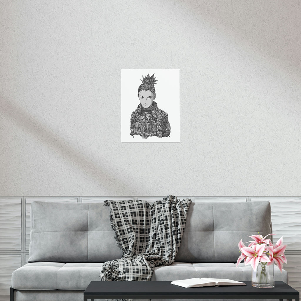 SHIKAMARU BLACK & WHITE POSTER SHIKAMARU BLACK & WHITE POSTER