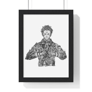 SUKUNA BLACK & WHITE FRAMED POSTER SUKUNA BLACK & WHITE FRAMED POSTER