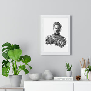 IRON MAN BLACK & WHITE FRAMED POSTER IRON MAN BLACK & WHITE FRAMED POSTER