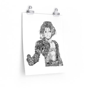 EDWARD ELRIC BLACK & WHITE POSTER EDWARD ELRIC BLACK & WHITE POSTER