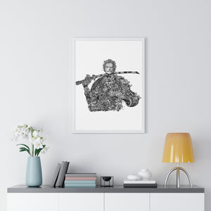 ZORO BLACK & WHITE FRAMED POSTER ZORO BLACK & WHITE FRAMED POSTER