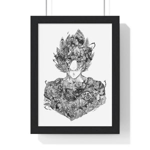 GOKU BLACK & WHITE FRAMED POSTER GOKU BLACK & WHITE FRAMED POSTER