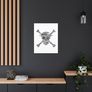 MUGIWARA JOLLY ROGER BLACK & WHITE CANVAS (WHITE BG) MUGIWARA JOLLY ROGER BLACK & WHITE CANVAS (WHITE BG)