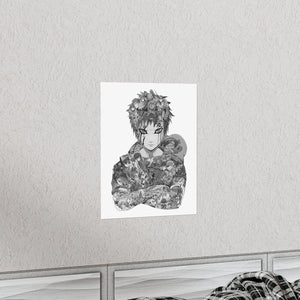 GAARA BLACK & WHITE POSTER GAARA BLACK & WHITE POSTER