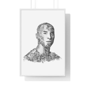 KOBE BRYANT BLACK & WHITE FRAMED POSTER KOBE BRYANT BLACK & WHITE FRAMED POSTER