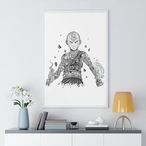 AANG BLACK & WHITE FRAMED POSTER AANG BLACK & WHITE FRAMED POSTER