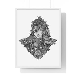 HASHIRAMA - MADARA BLACK & WHITE FRAMED POSTER HASHIRAMA - MADARA BLACK & WHITE FRAMED POSTER