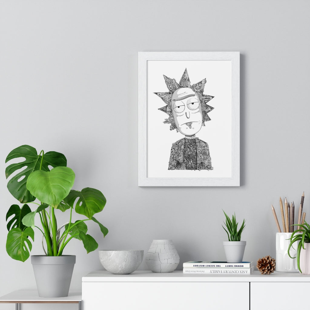 RICK BLACK & WHITE FRAMED POSTER RICK BLACK & WHITE FRAMED POSTER