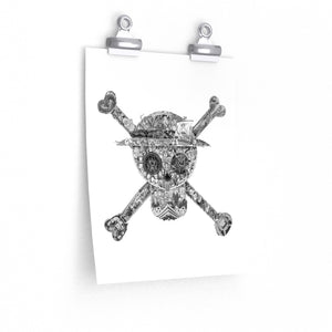 MUGIWARA JOLLY ROGER BLACK & WHITE POSTER (WHITE BG) MUGIWARA JOLLY ROGER BLACK & WHITE POSTER (WHITE BG)