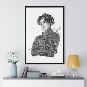 LEVI BLACK & WHITE FRAMED POSTER LEVI BLACK & WHITE FRAMED POSTER