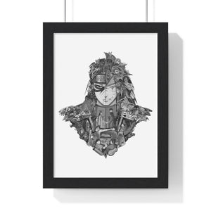 HASHIRAMA - MADARA BLACK & WHITE FRAMED POSTER HASHIRAMA - MADARA BLACK & WHITE FRAMED POSTER