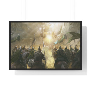 BATTLE OF HELM'S DEEP FRAMED POSTER BATTLE OF HELM'S DEEP FRAMED POSTER