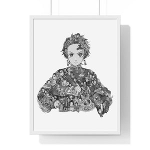 TANRJIO BLACK & WHITE FRAMED POSTER TANRJIO BLACK & WHITE FRAMED POSTER