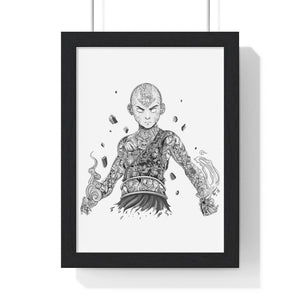 AANG BLACK & WHITE FRAMED POSTER AANG BLACK & WHITE FRAMED POSTER
