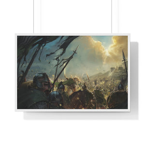 BATTLE OF THE PELENNOR FIELDS FRAMED POSTER BATTLE OF THE PELENNOR FIELDS FRAMED POSTER