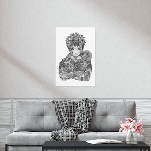GAARA BLACK & WHITE POSTER GAARA BLACK & WHITE POSTER