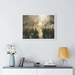 BATTLE OF HELM'S DEEP FRAMED POSTER BATTLE OF HELM'S DEEP FRAMED POSTER