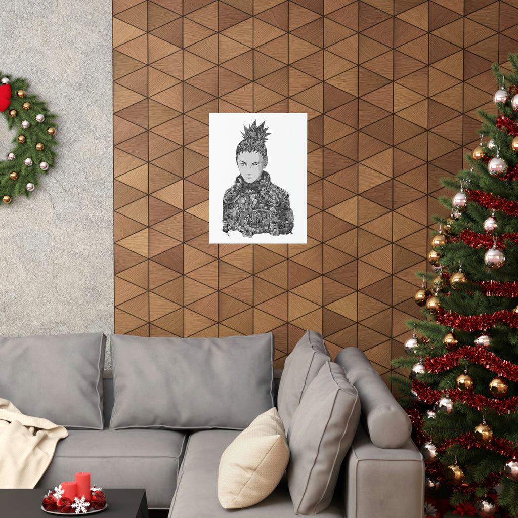 SHIKAMARU BLACK & WHITE POSTER SHIKAMARU BLACK & WHITE POSTER