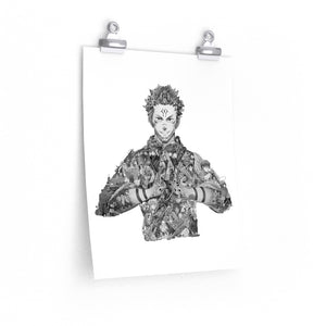 SUKUNA BLACK & WHITE POSTER SUKUNA BLACK & WHITE POSTER