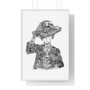 LUFFY BLACK & WHITE FRAMED POSTER LUFFY BLACK & WHITE FRAMED POSTER