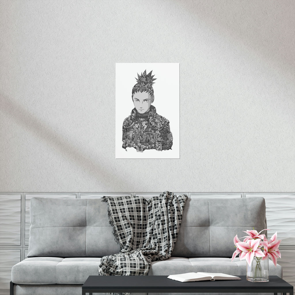 SHIKAMARU BLACK & WHITE POSTER SHIKAMARU BLACK & WHITE POSTER