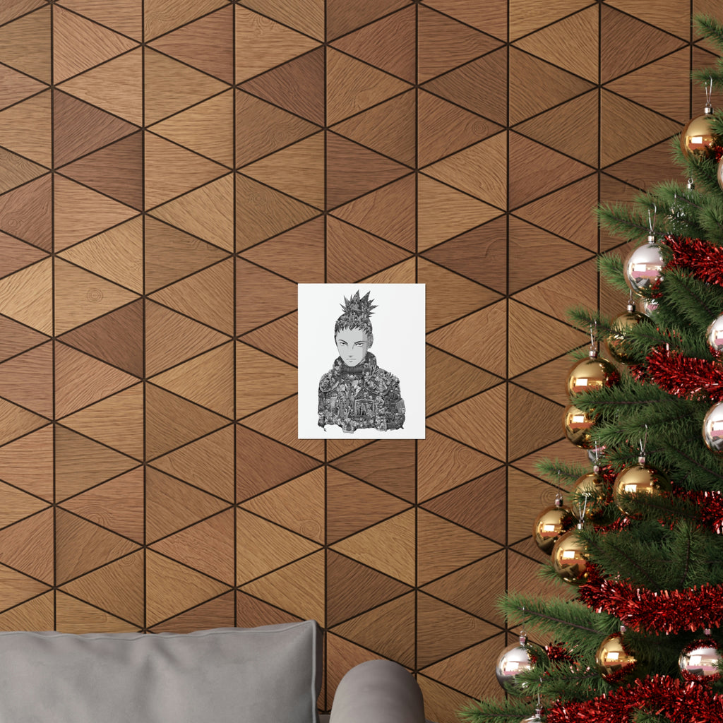 SHIKAMARU BLACK & WHITE POSTER SHIKAMARU BLACK & WHITE POSTER