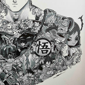 GOKU BLACK & WHITE CANVAS GOKU BLACK & WHITE CANVAS