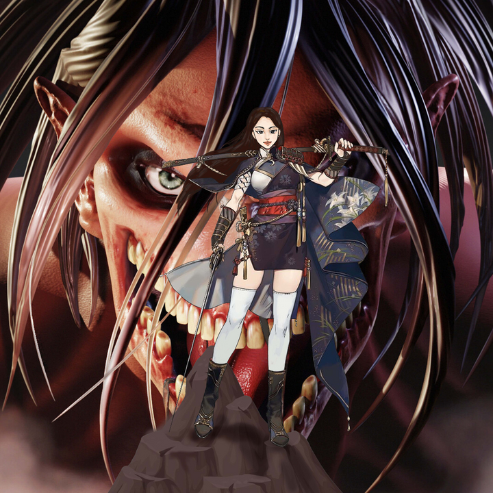 THE COOL ISEKAI - ATTACK ON TITAN CUSTOM DRAWING , Attack on Titan, Attack on Titan Custom Drawing, Mikasa, Mikasa Ackerman, product:turn-me-attack-on-titan
